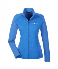 Devon & Jones Ladies' Newbury Colorblock Melange Fleece Full-Zip